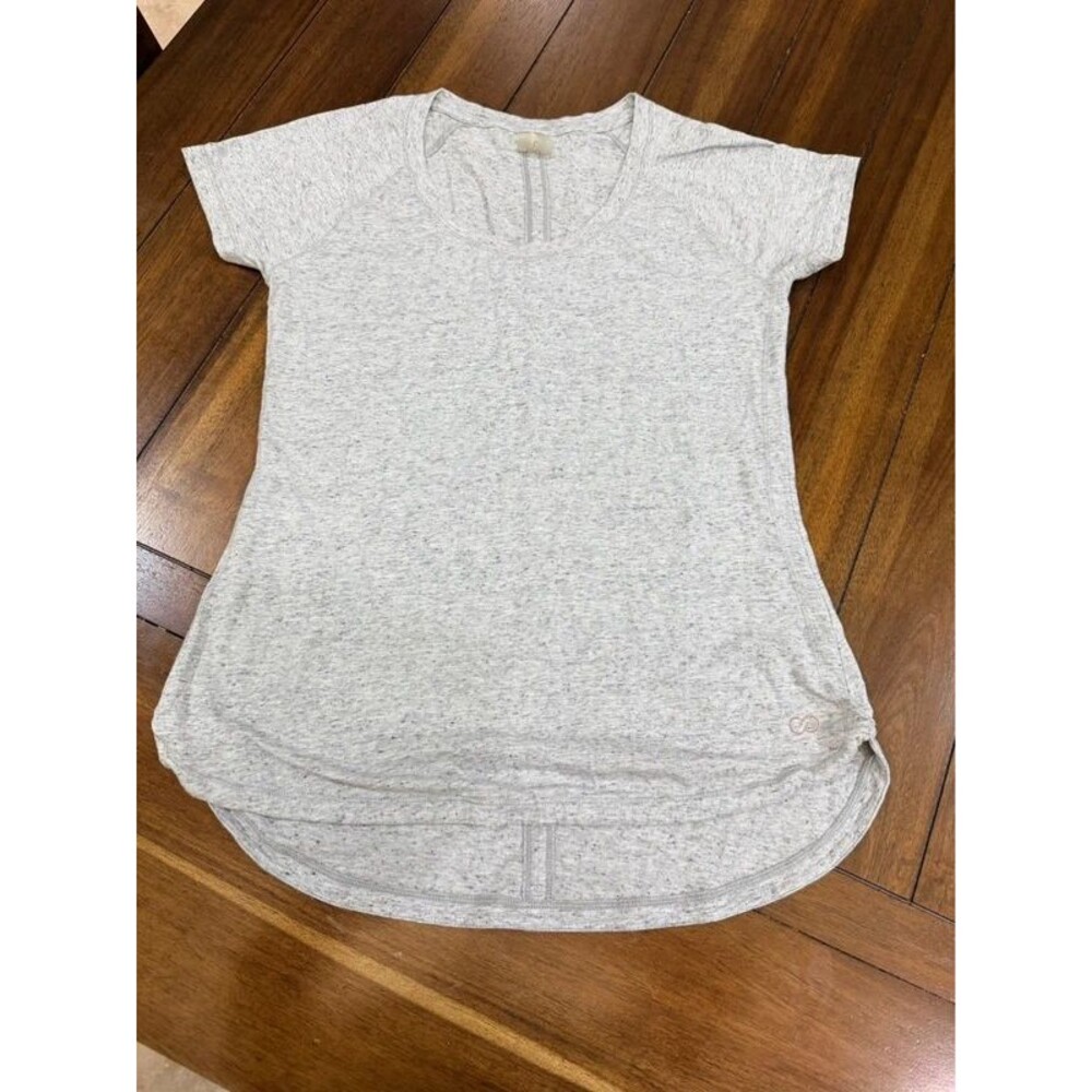 CALIA heather gray activewear short sleeve top L